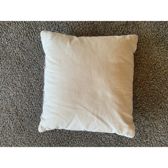 Pink Copper Textured Square Decorative Throw Pillow 18" Diameter - Picture 2 of 2